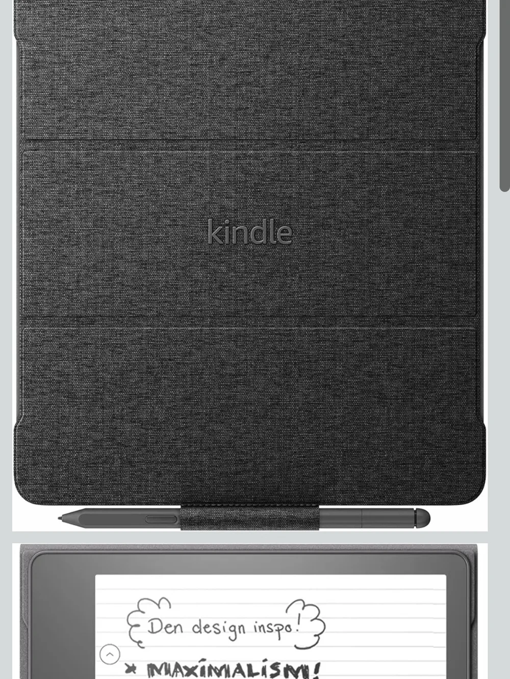 Amazon Kindle Accessories Store Amazon Kindle Scribe Fabric Folio Cover with Ma